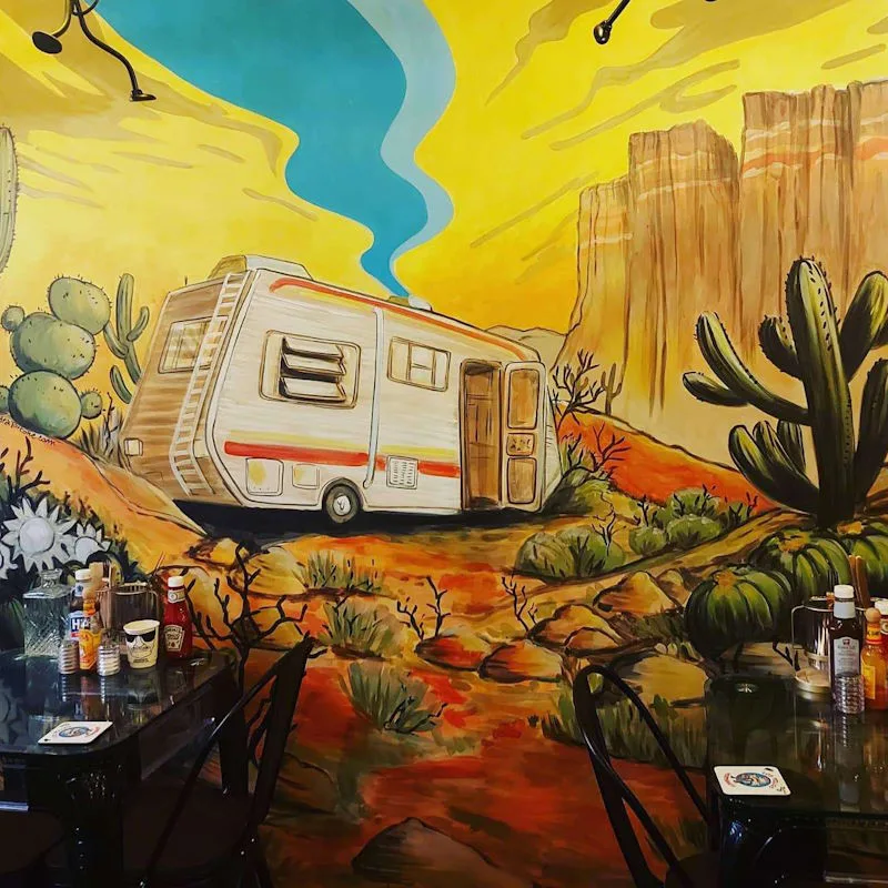 Feature Wall Art - desert scene for restaurant