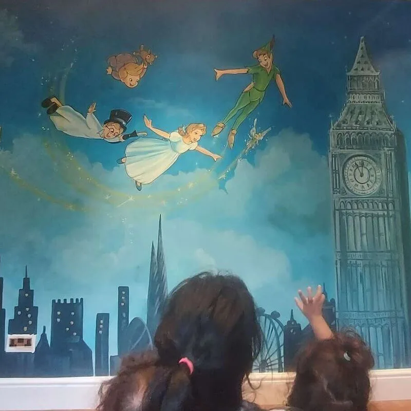 Wall art - kids room - Peter Pan design