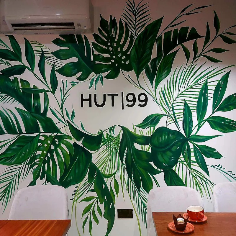 Wall Art Mural - foliage surrounding brand promotion